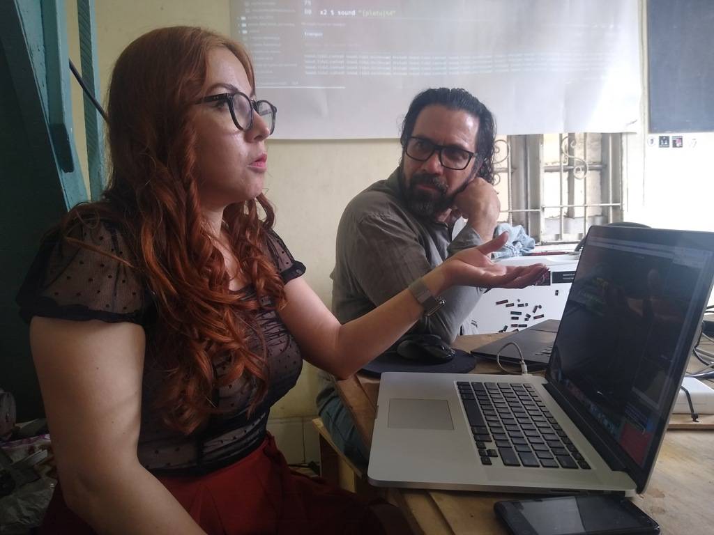 Malitzin Cortés e Iván Abreu durante el Taller en La Habana. Foto: María Lucía Expósito